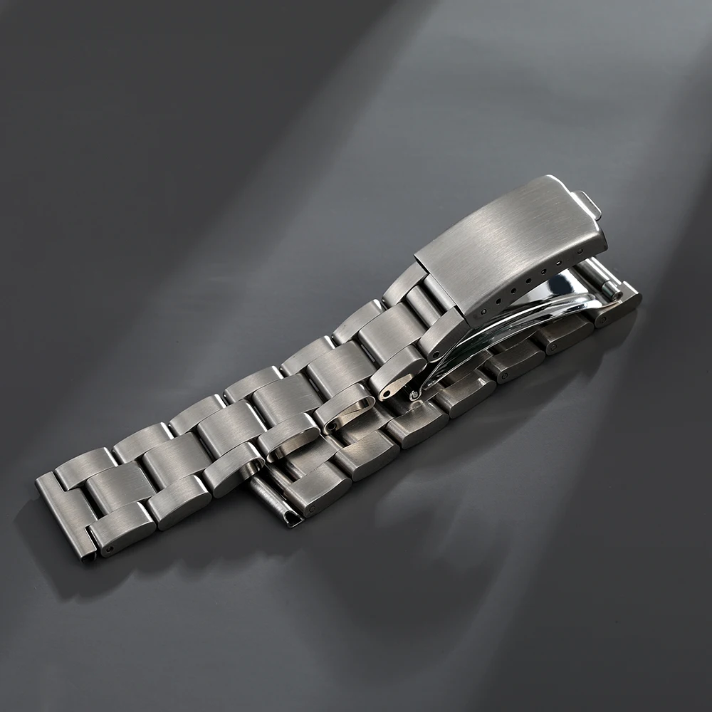 Stainless Steel 18mm 20mm Flat End Oyster Solid Bracelet Watch Strap Fit For Rlx Skx Watch