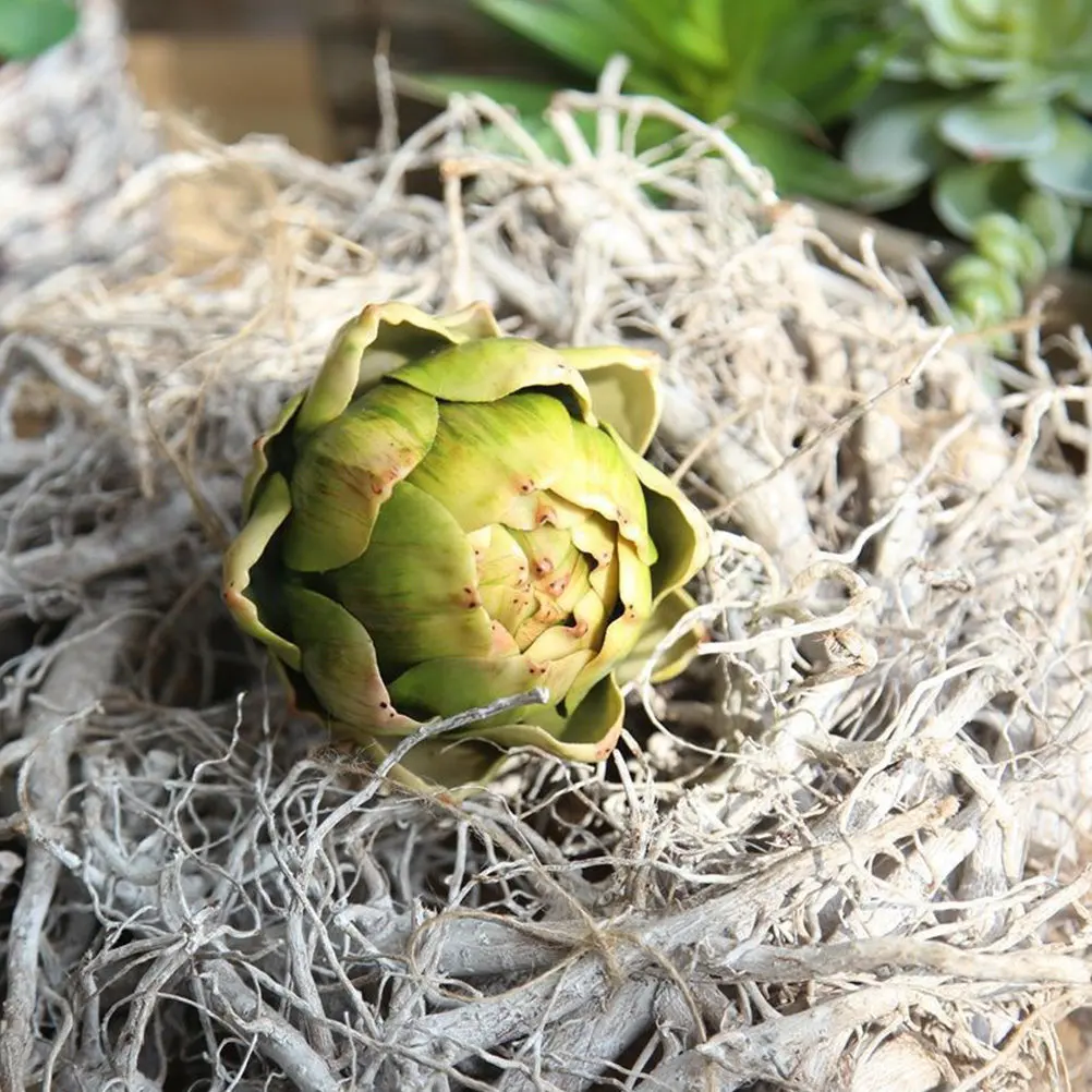 4Pcs Faux Artificial Artichokes Plastic Plant Decors Lightweight Fake Plants for Home Party Wedding Garden Bonsai Decoration