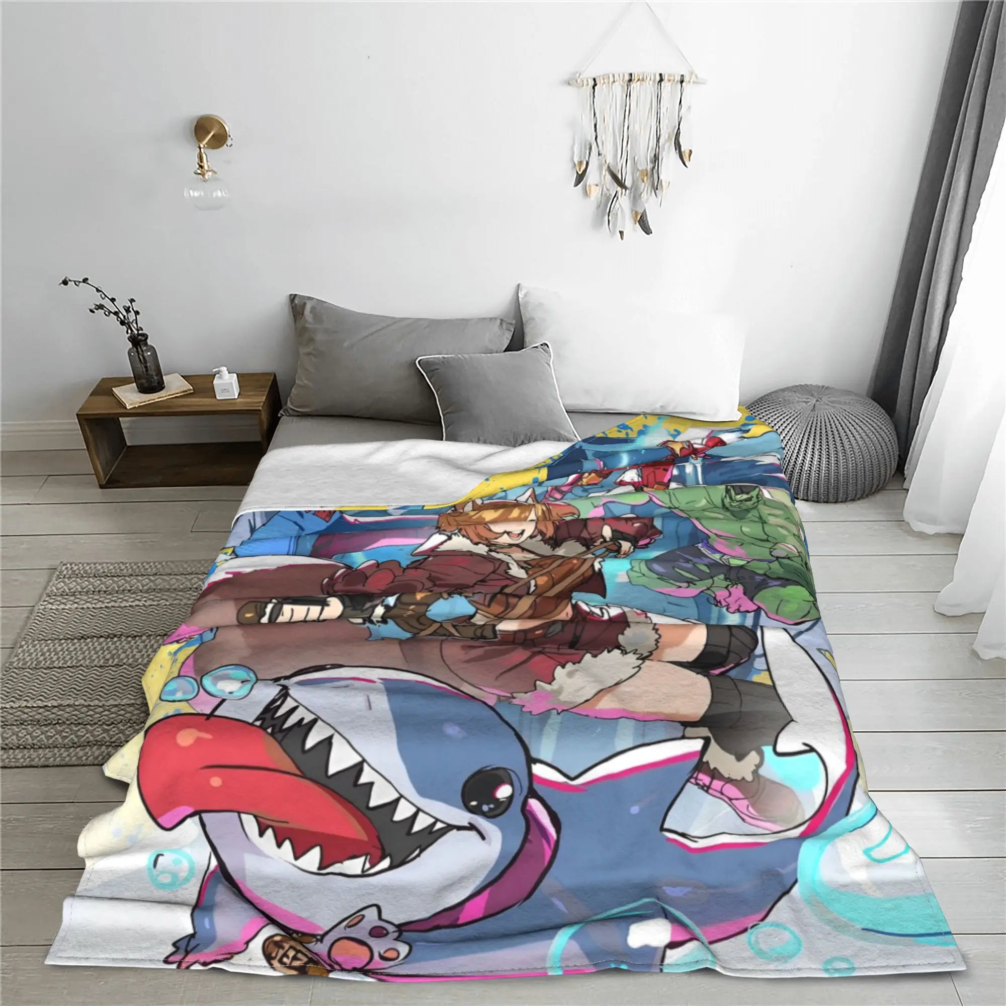 Marvel-Rivals PVP Video Game Knitted Blankets Flannel Characters Cool Super Soft Throw Blanket for Travel Bedspread Rug Piece