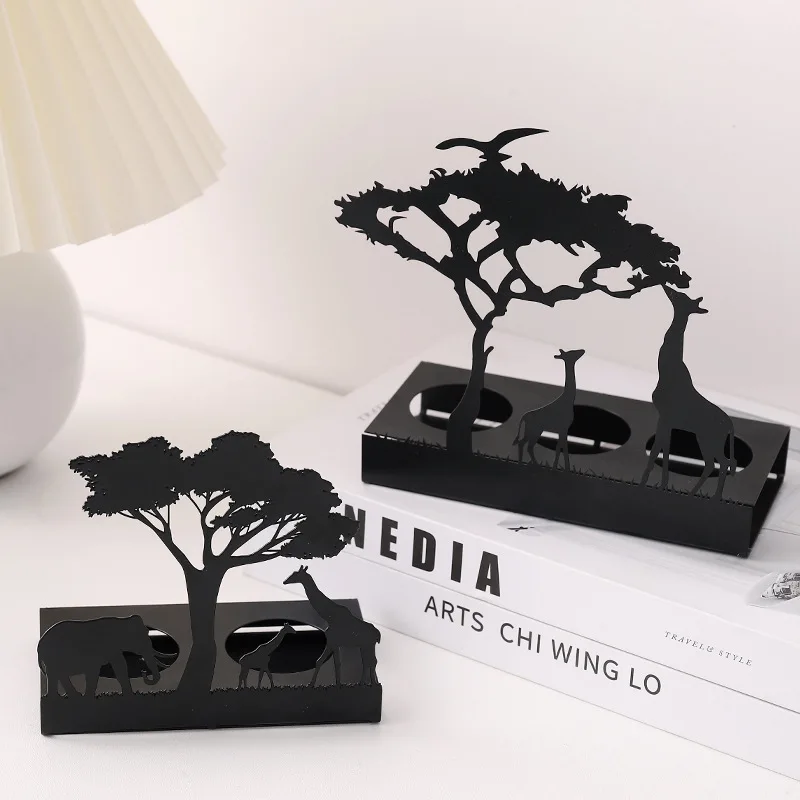 Popular Nordic Casual Style Creative Metal Candle Holder Decoration For Home Bedroom Desktop Wine Cabinet Decoration Animal