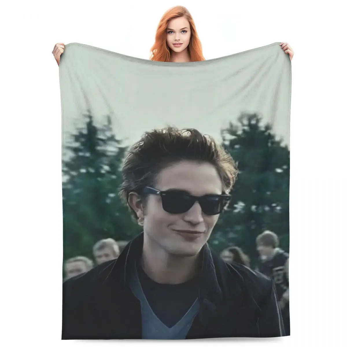 The Twilight Saga Edward Cullen Blankets Fleece Sofa Throw Blanket Warm for Couch Bedding Travel Throws Bedspread Quilt
