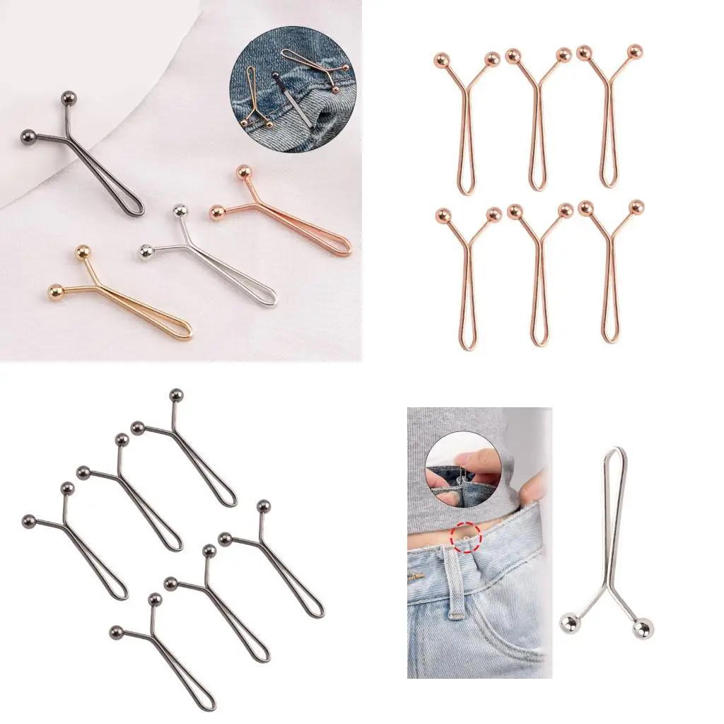 

Adjustable Tighten Waist Button Metal Button Fastening Detachable for Pants，for Tighten Waist Jeans No Sewing Button