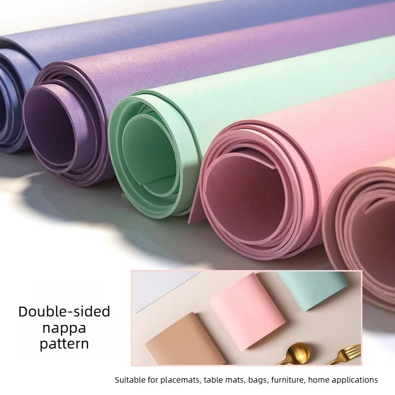 

Thick Double-sided Pvc Leather Fabric By Meters for Upholstery Furniture Sofa Bags Belt Cushions DIY Sewing Cloth Plain Wearable
