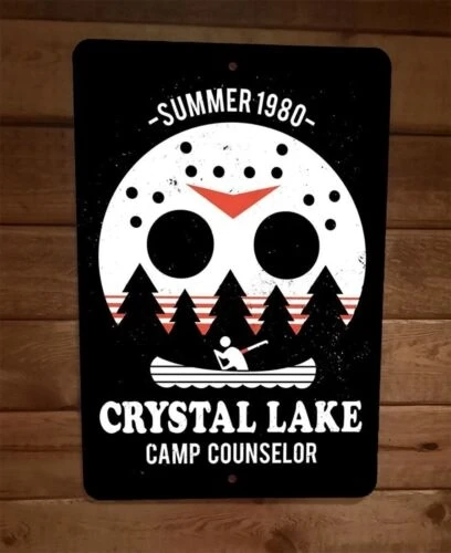 1980 Crystal Lake Camp Counselor 8x12 Metal Wall Sign Poster Friday 13th