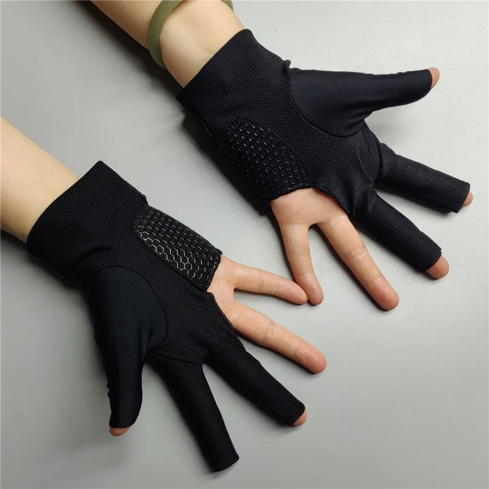 Billiard Glove Left Right Hand SPR GL Medium Large M/L Pool Carom 3 Fingers BLACK COLOUR Pro Snooker & Billiard Accessories