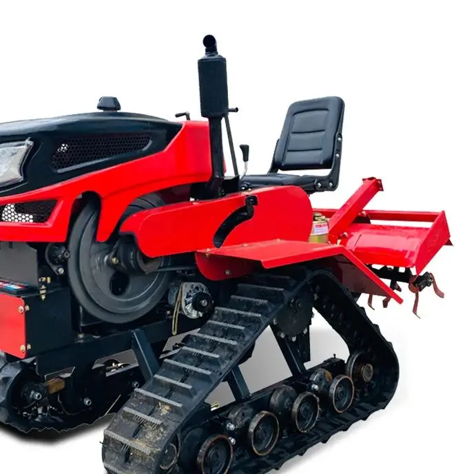 

Индивидуальный дизельный гусеничный культиватор 50 л.с. для обработки сухих земель и рисовых полей, роторная почвообрабатывающая машина, сельскохозяйственный трактор