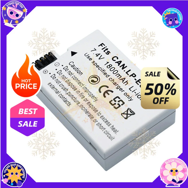 SWZY 7.4V 1800mAh LP-E8 Camera Battery for Canon EOS 600D 550D Kiss X5
