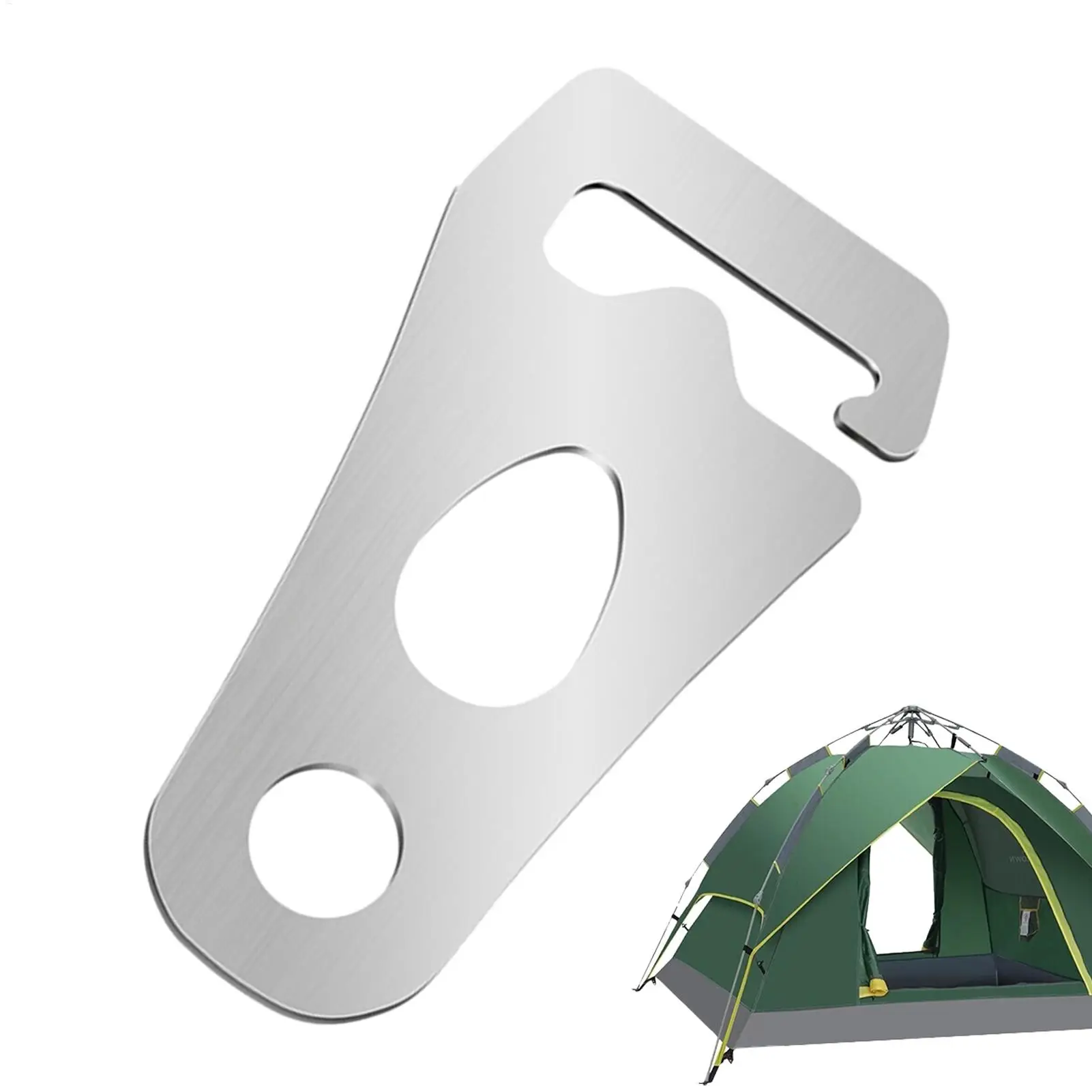 Cord Tightener Stainless Steel Rope Tensioner Lightweight Guyline Adjuster Tent Wind Rope Buckle Fixed Buckle Stop Adjustment