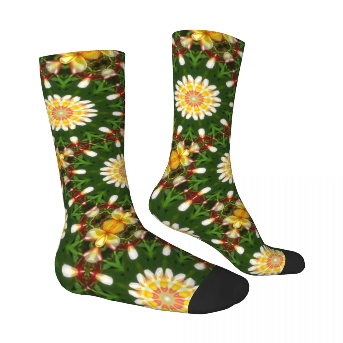 Abstract Mandala Kousen Vrouwelijke Retro Bloemenprint Sokken Ademende Harajuku Sokken Winter Hardlopen Sport Antislip Ontwerp Sokken