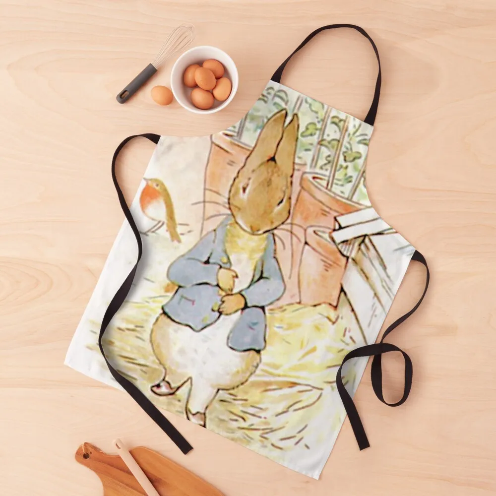 

Peter Rabbit - the Classic pose Apron Teacher women's work Cute Kitchen Accessories barber men Apron