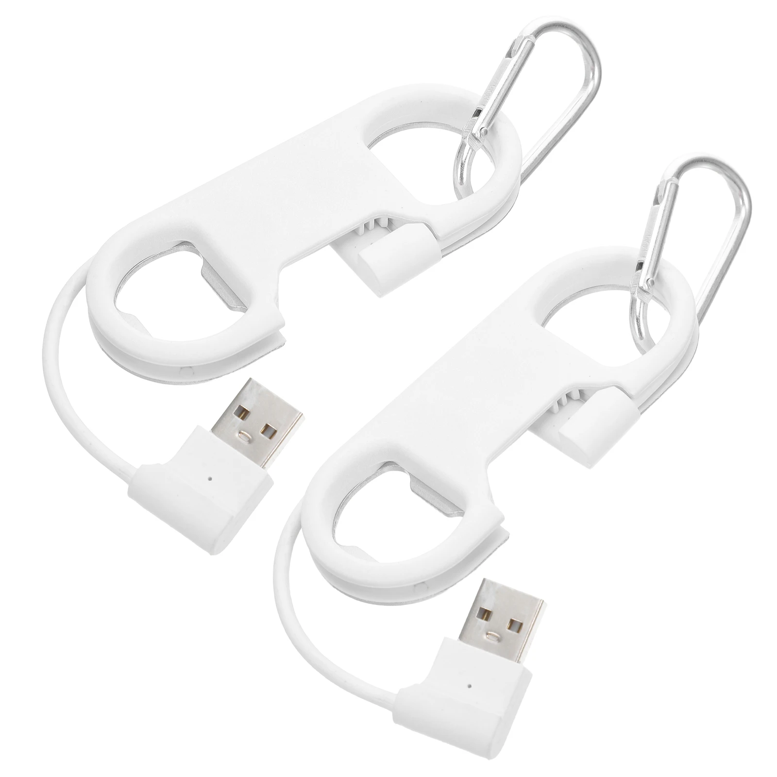 

2Pcs Key Chain Data Cable Phone Bottle Opener Creative Keyring Stylish Accessory Telephone Keyring