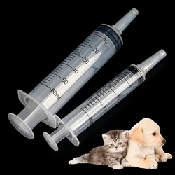 1 Pcs Small Pet Feeder Bird Feeder Syringe Enema Irrigator Large Caliber Plastic Syringe With Coarse Mouth 20ml/60ml