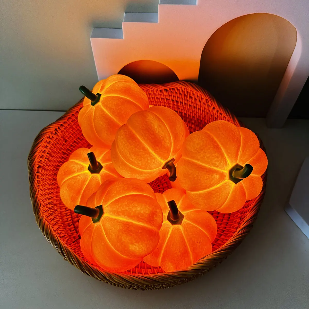 D2 Halloween Decoration 1Pcs Nightlight Bedroom Dormitory Pumpkin Creative Nightlight Soft Light Atmosphere Nightlight Sleeping