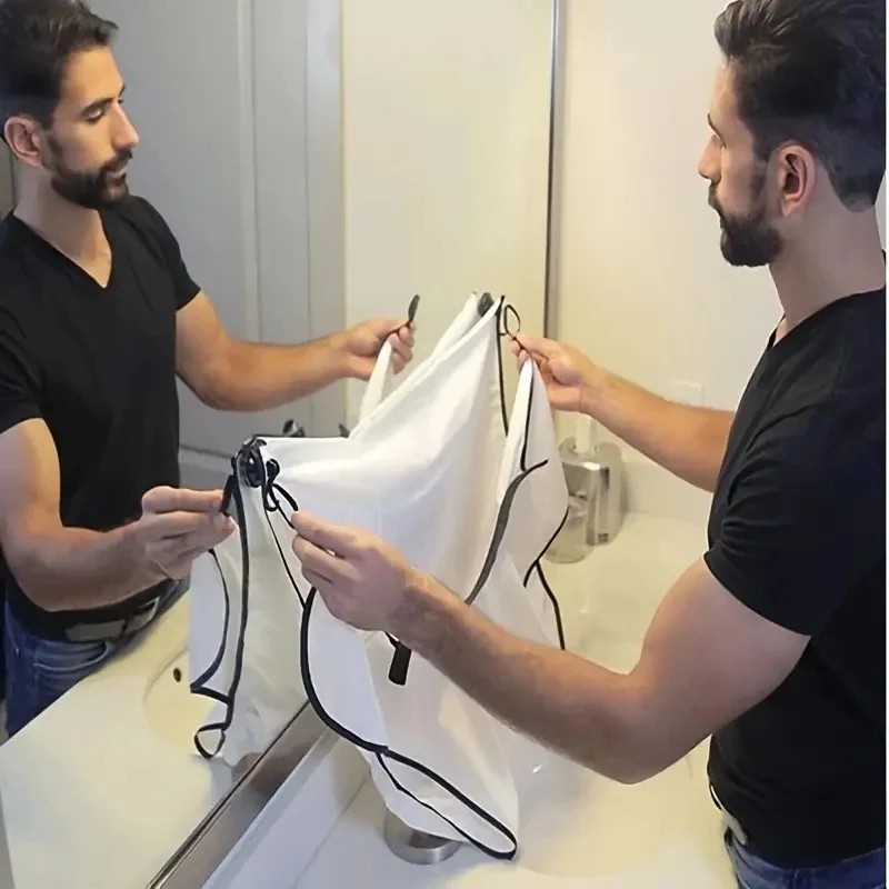 Suction Cup Shaving Bibs Barber Cleaning Beard Bibs Men's Shawl Styling Bibs  Apron for Men  Apron