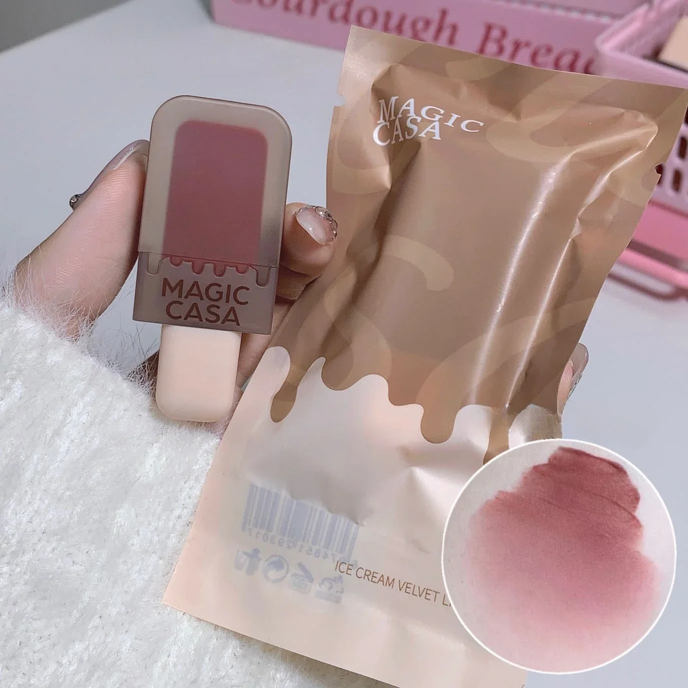 Matte Velvet Ice Cream Lipstick Lipgloss LongLasting Cute Waterproof Korean Makeup Dupe Hidratante Labial Mineral Tint Cosmetic