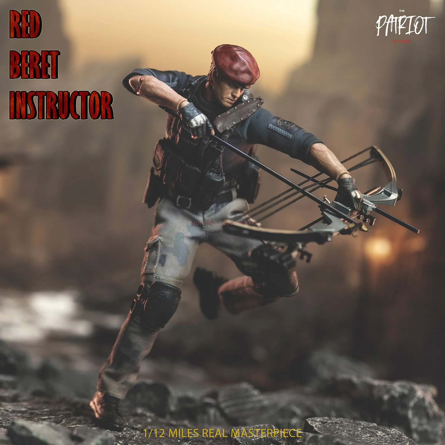 Patriot Studio Resident Evil 4 Boina Vermelha/Jack Krauser Figura de Ação Modelo Militar Presente