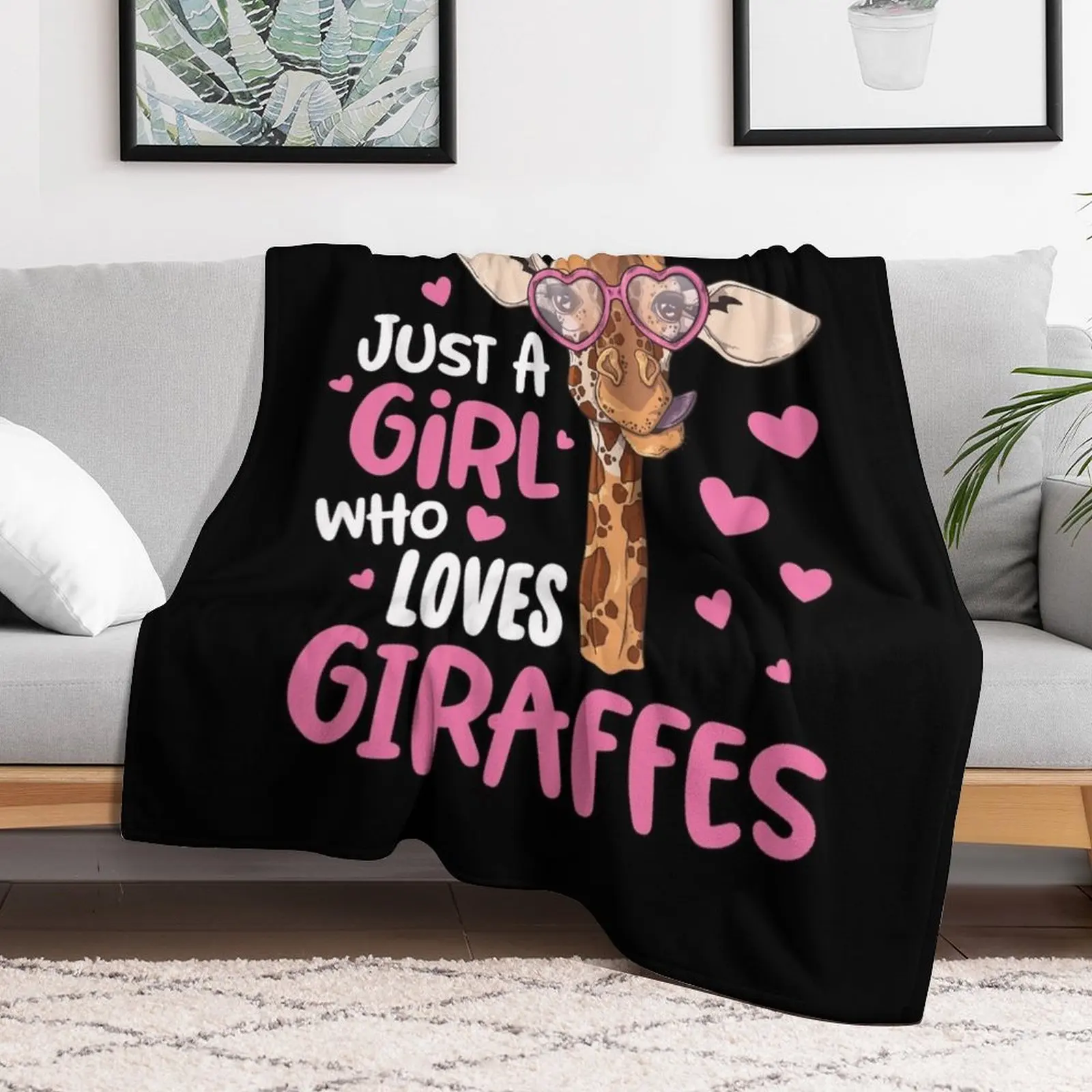 Just A Girl Who Loves Giraffes Giraffe Lover Gift Throw Blanket Sofa Quilt decorative funny gift anime Blankets