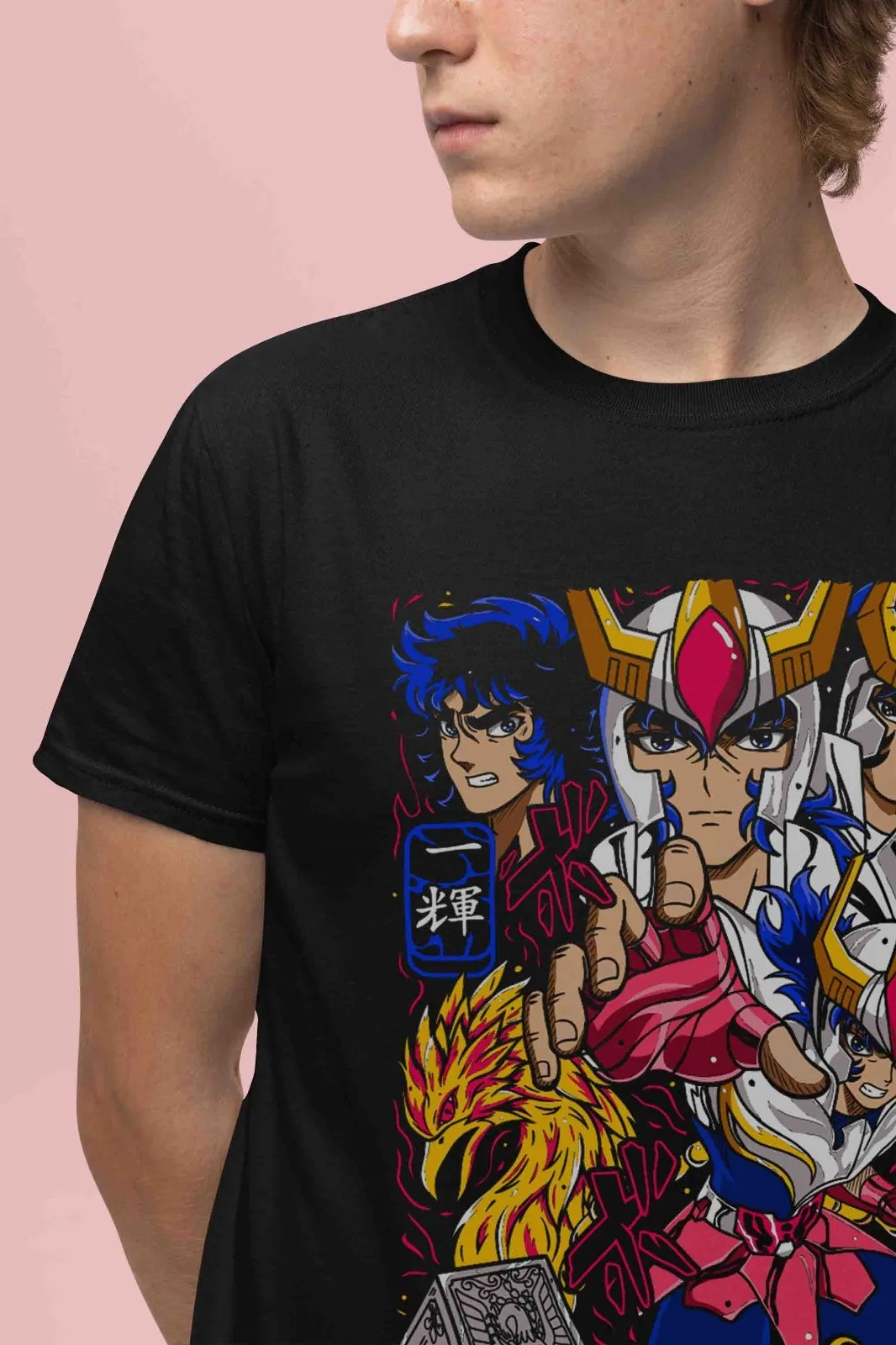 Saint Seiya Shirt Shiryu Tshirt Hyoga T-Shirt Shun Top Ikku Anime Graphic Tee