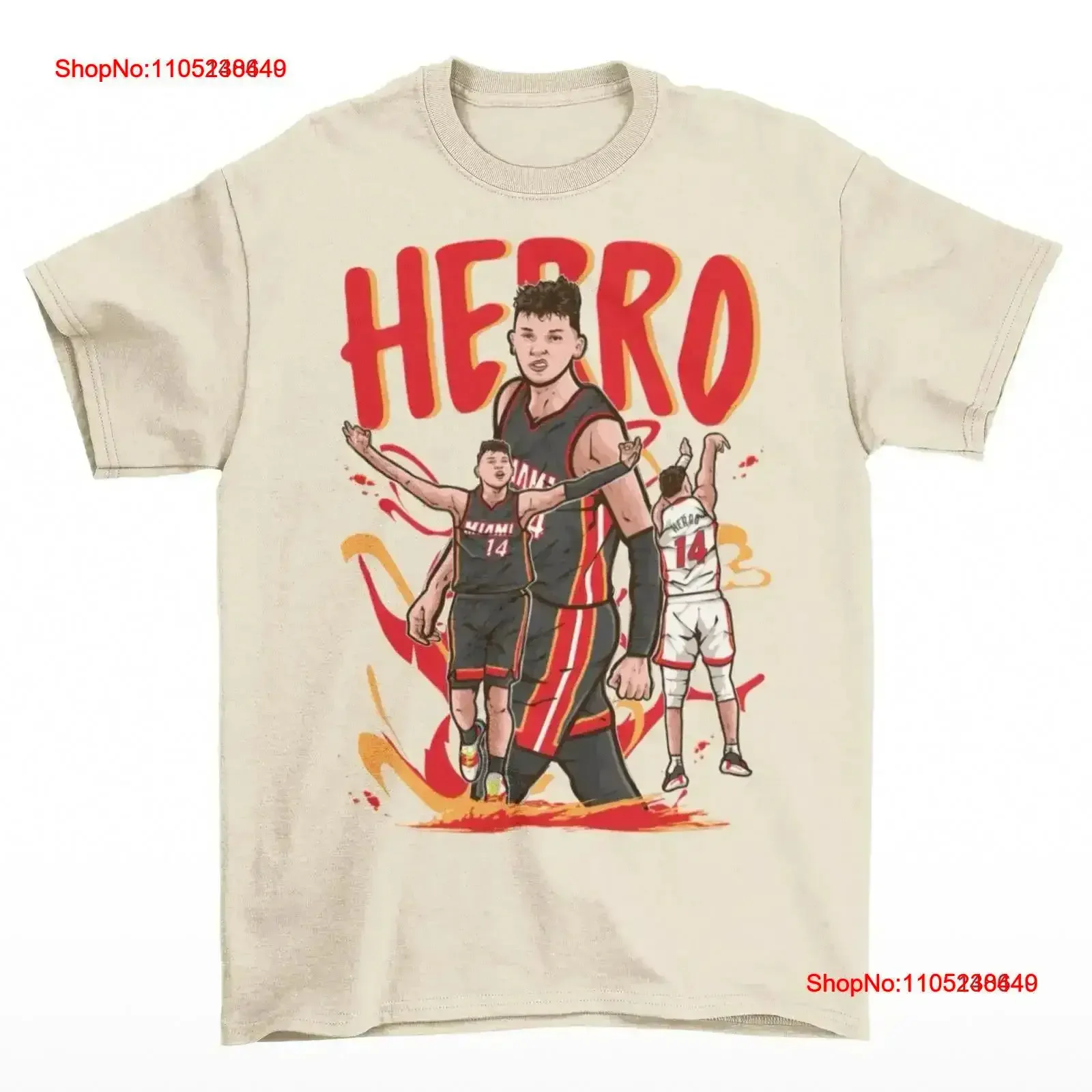 Tyler Herro estilo de dibujos animados Miami baloncesto camiseta vintage lavado Top para uso diario homme transpirable ropa de diseñador suave