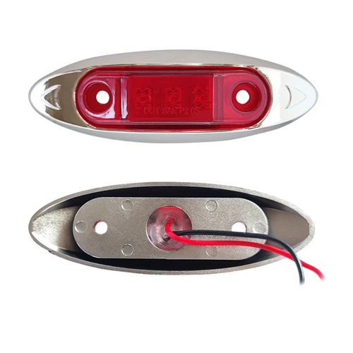 Imagen 2 del producto Luces LED universales para señalización lateral, iluminación de estilo piraña para camiones, remolques, barcos, coches y autobuses, 12V y 24V, 10 piezas