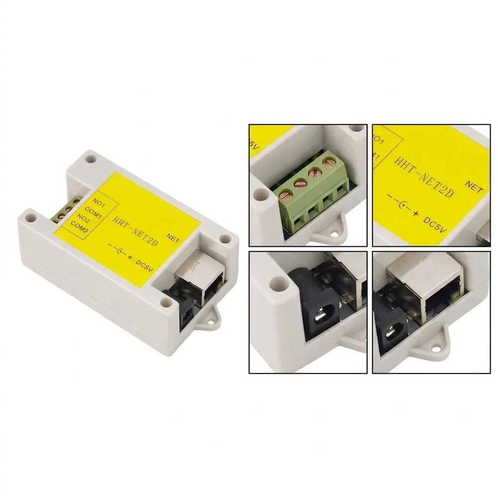 Dual Channel Ethernet Relay Controller TCP UDP For Modbus For Smart Home Automation Network Switch 5V 2kW Load