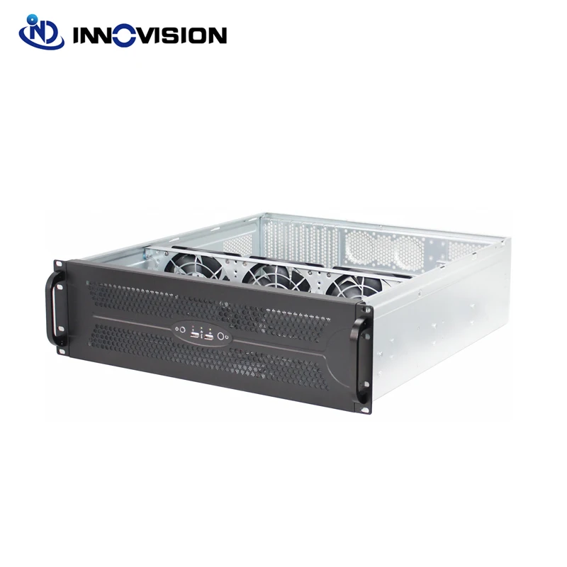 19inch 3U 480MM Depth Rackmout Industrial Server Case Rack Computer Chassis Max Support 12*9.6 inch Motherboard Support 6 HDD