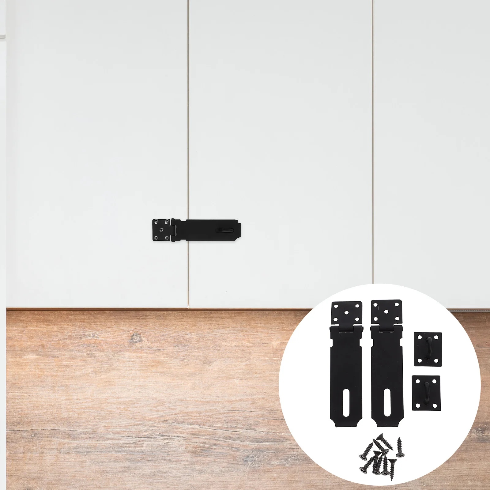 

2 Pcs Cabinet Accessories Door Bolt Latch Padlock Convenient Window Hinge Compact Hasp Old Fashioned Accessory