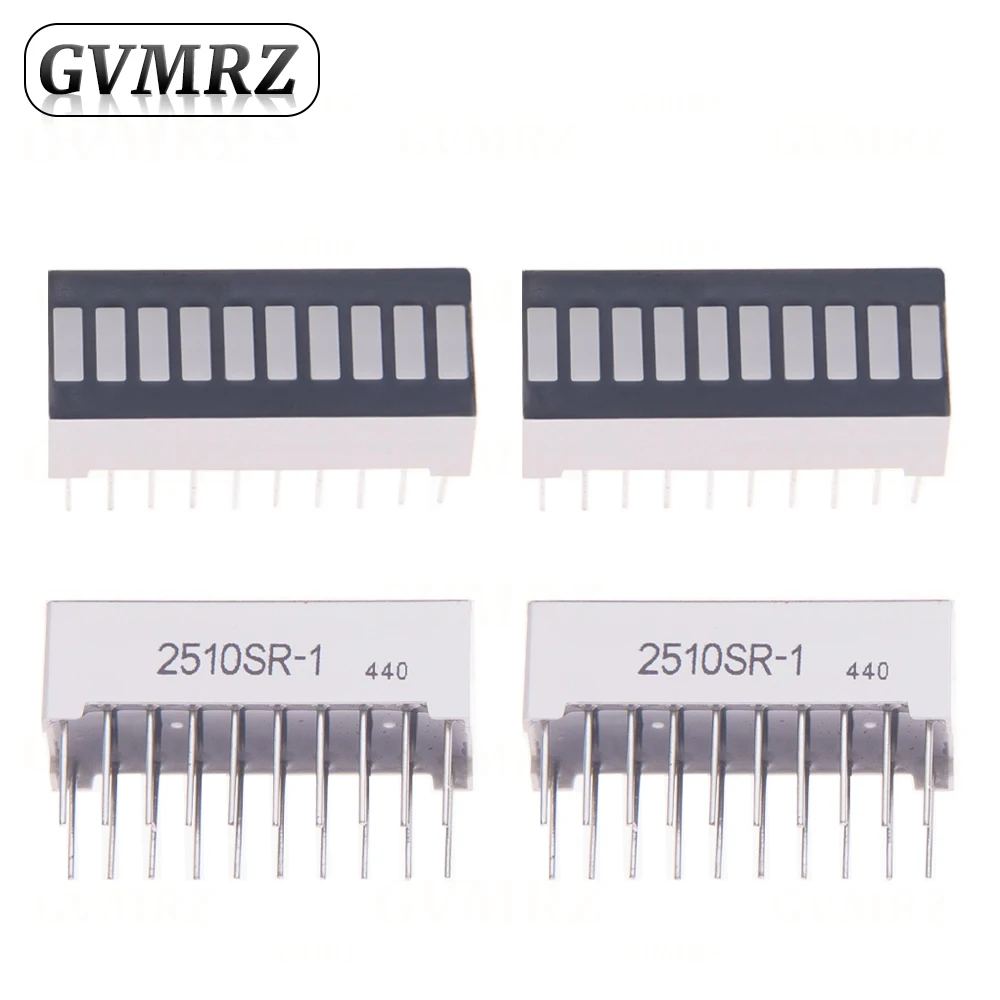 2pcs 10 Segments LED Display Light Strip 4-color Luminous Strip LED Modules Multicolor Bargraph 10 Bar-graph for Arduino