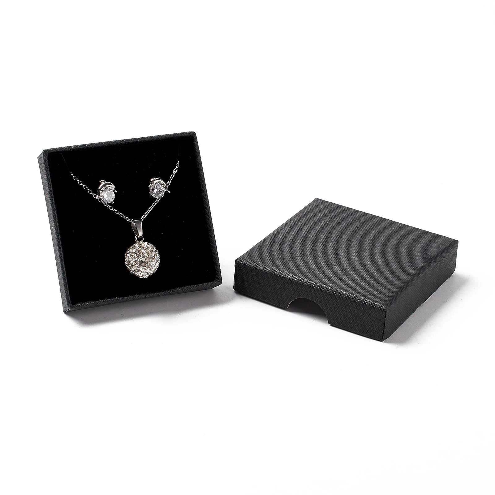 Paper Jewelry Packaging Box Necklace Bracelet Earrings Gift Boxes Display Case Jewellry Organizer Storage Container with Sponge