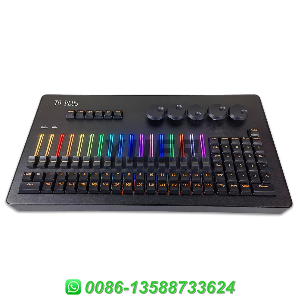 YUER New Mini Command Wing T0 Plus RGB Backlight DMX Controller Professional Stage Lighting Console  MA Lighting Dj Disco Show