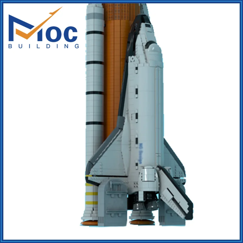 MOC Space Shuttle 10283 Upgrade  Booster Scale Base Building Blocks Rocket Bracket Aircraft Model Bricks Idea DIY Toys MOC-73206