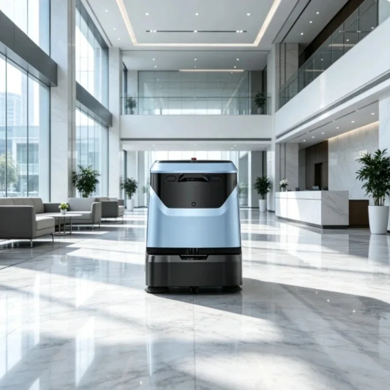 Custom New Generation Ride-On Commercial Cleaning Robot, 4-in-1 Factory Machine for Disinfecting, Scrubbing & Vacuuming