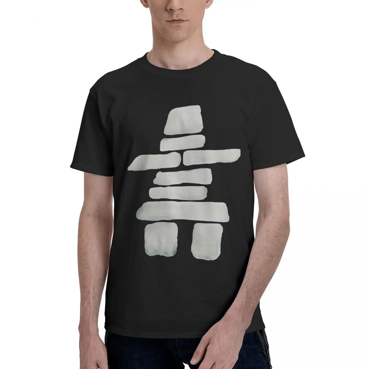 

Inukshuk 100% Cotton Casual Breathable Confortable Totoro Men's T-Shirts T Shirt Men