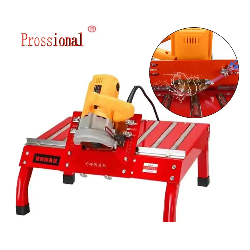 New Electric Tile Chamfering Machine New 45 Marble Tile Ceramic Machine Cutting Machine Small Desktop Chamfering Frame DIY