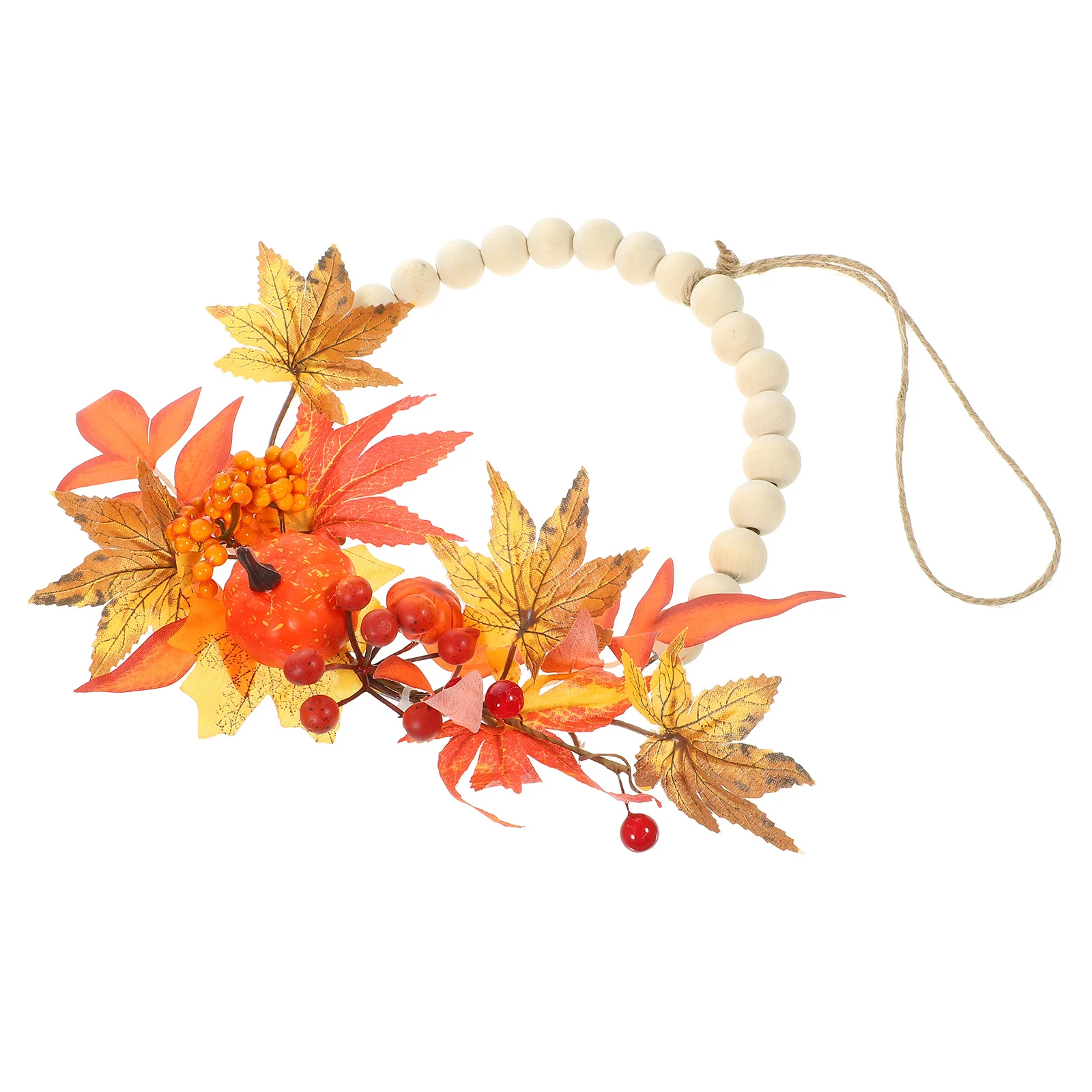 Pumpkin Maple Leaf Farmhouse Wreath Autumn Thanksgiving Fall Harvest For Wall Hanging Decor Front Door Festival Garland