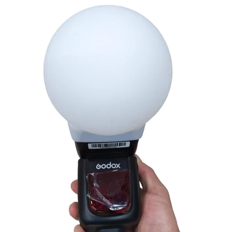 Speedlight Flash Diffuser Ball, 360° Soft Lighting Dome, Universal Silicone Flash Softbox for Canon Nikon Godox Flash