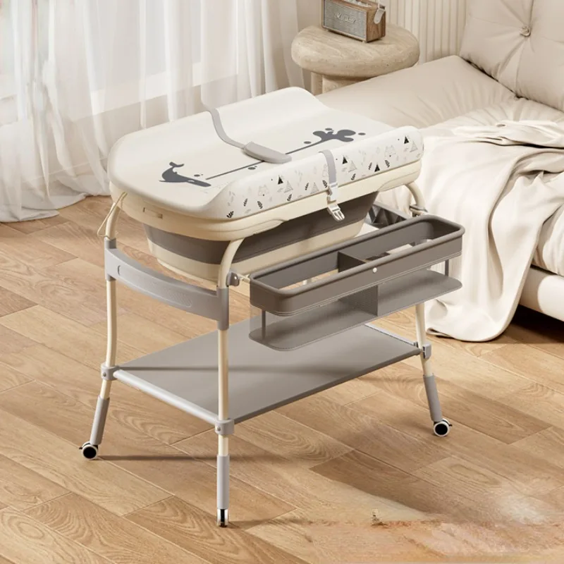 Table proxy multifonctionnelle pour bébé, Tables de soins de massage intégrées, Tables de couches pour nouveau-né, CPull mobile, Lavage et changement