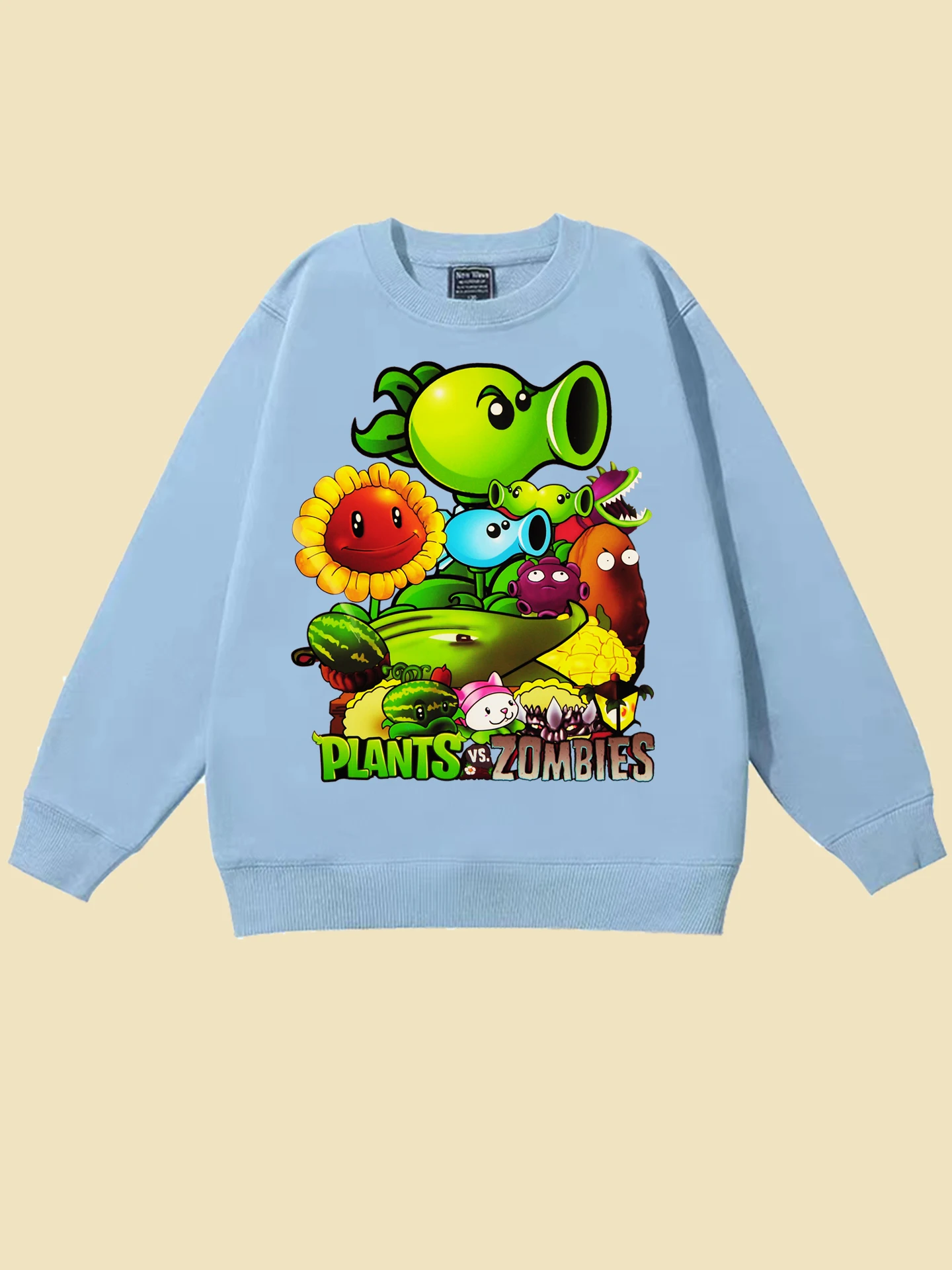 

Loose Fit ex Hoodie Plant Vs Zombie Print Running Jaet Youth Casual Autumn Winter Faion Spor Sle Student Wear