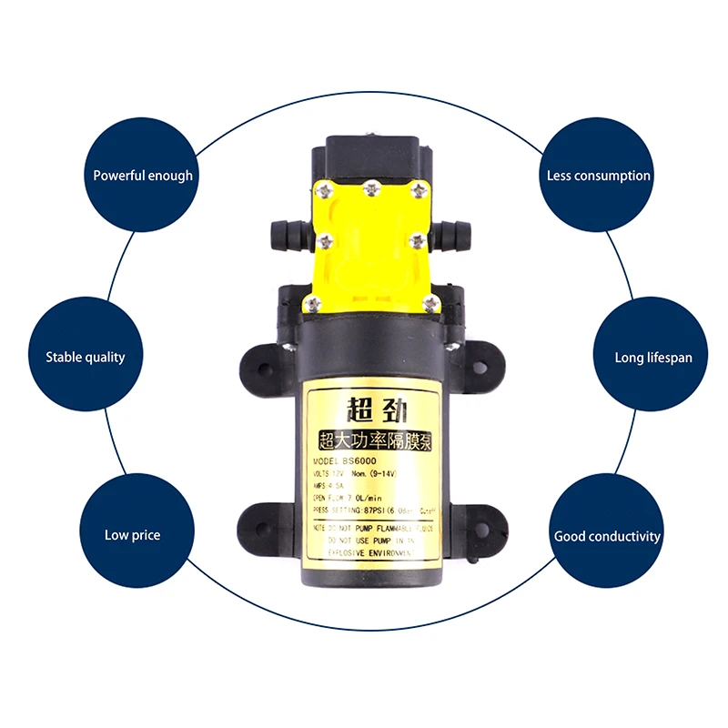 

Electric Spray Water Pump Small High-pressure Spraying Pump Self-priming Diaphragm Pump