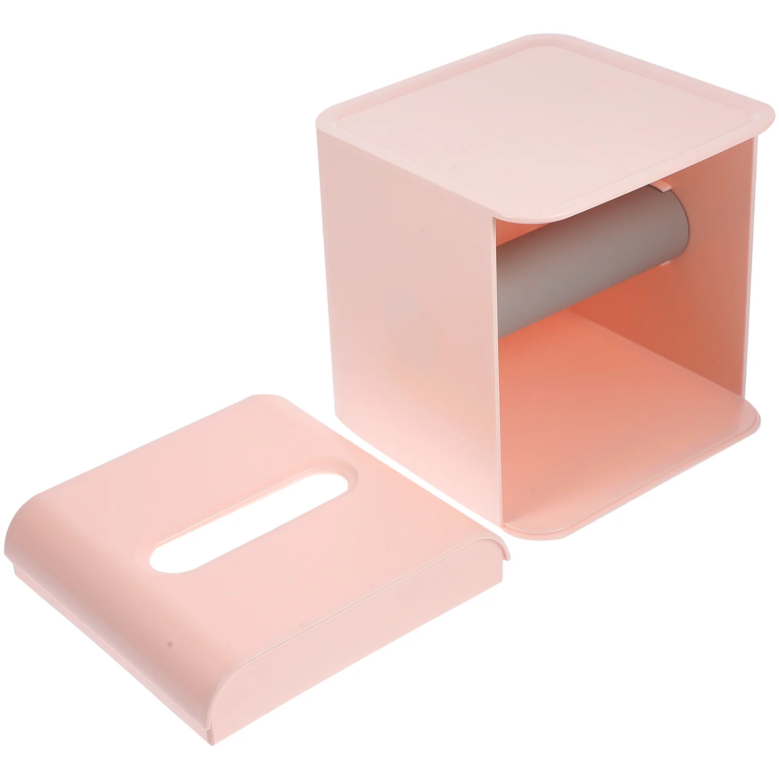 

Storage White Organizer Cube Dispenser Square Roll Paper Napkin Storage Plastic Tissue Box Cube Tissue Box Holder Paper Towel