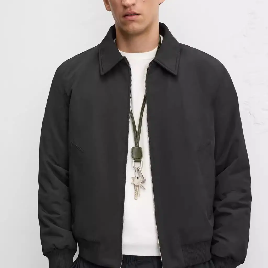 

Fall Winter New Arrival Men's Zipper Cotton Pilot Jaet Outerwear 39862 Loose Fit Long Sve Casual Sle Windproof