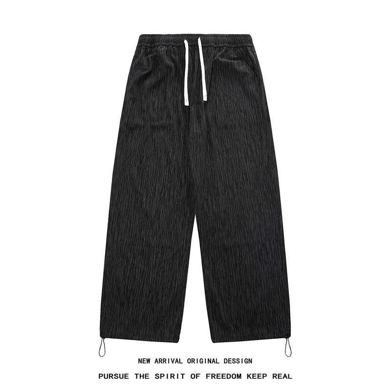 Plus Size 5XL-M Droop Sweatpants Male Streetwear Wide leg Pants Men Casual Joggers Sport Pants Man 2024 Spring New Clothes