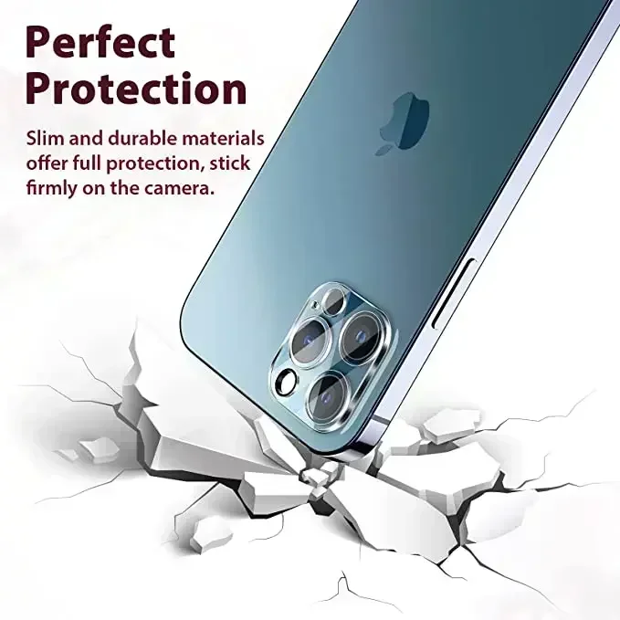 Protectores de vidrio para cámara 3D, película protectora para lente de iPhone 15, 14, 13, 11, 12 Pro Max, 15, 14 Plus, 12, 13 Mini, 1 a 5 unidades