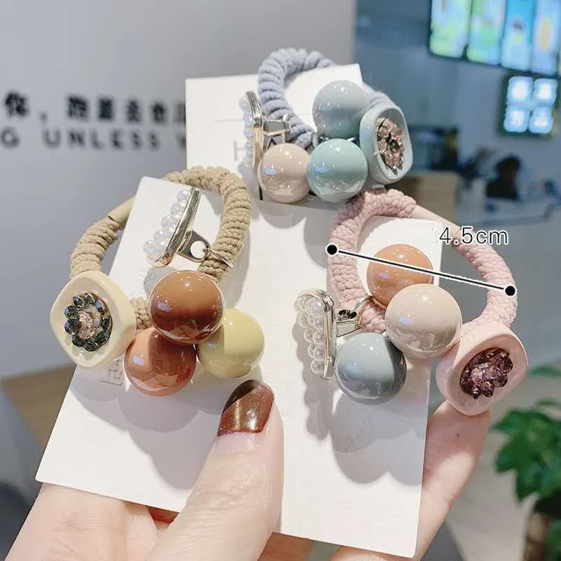 

5PCS Small Fresh Mori Women's Hair Accessories Simple Rubber Band Hair Rope Internet Celebrity Bracelet Dual-purpose Hair Band