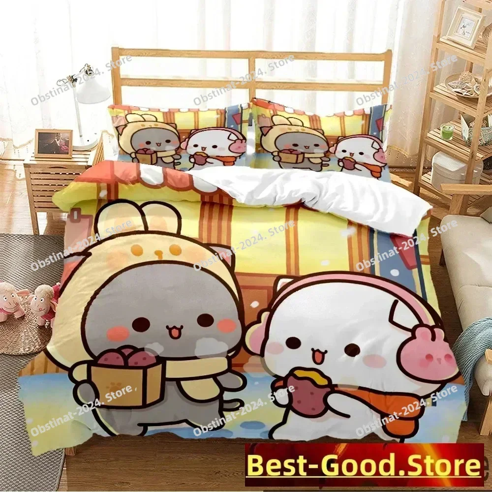 

3D Print Bubu Dudu Cartoon Bear Panda Bedding Set Printed With Pillowcase Duvet Cover Soft Single Double Queen Super King Size