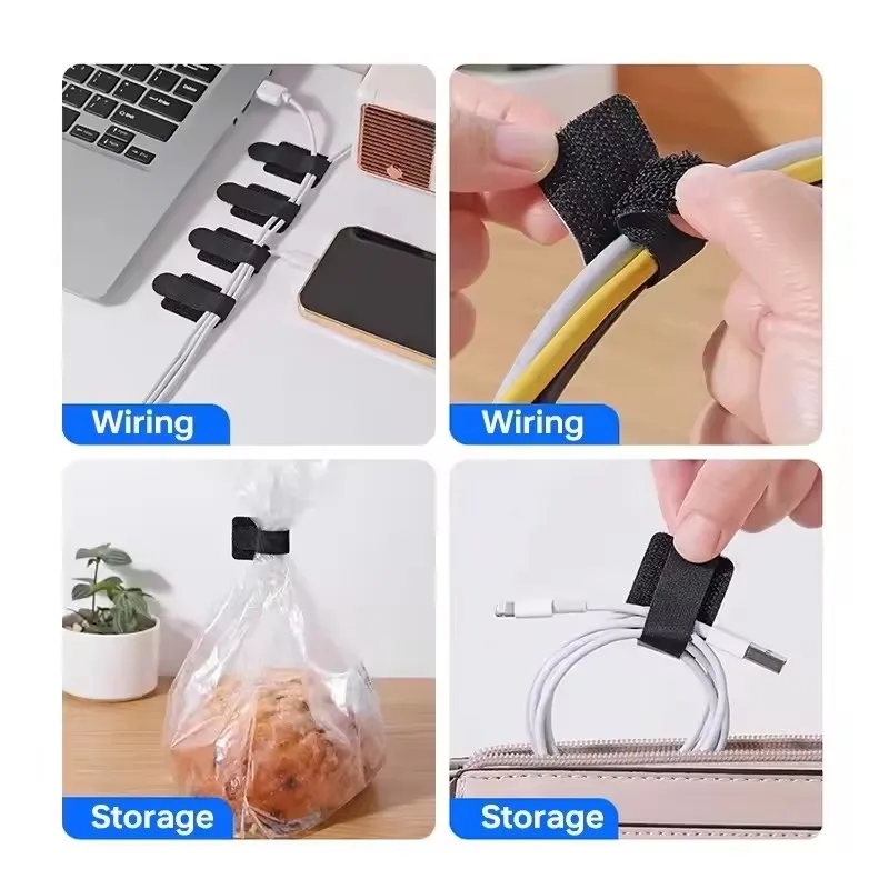 20/10/5/1PCS Releasable Cable Organizer Ties Mouse Earphones Wire Management Nylon Cable Ties Reusable Loop Hoop Tape Straps Tie view 6