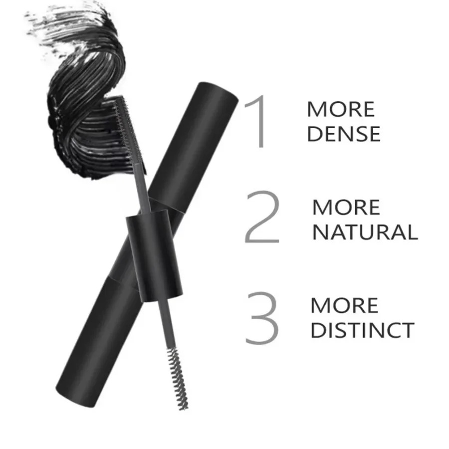 Custom Double-head 5D Mascara Waterproof Long Lasting Thick Curling Lengthening Easy To Wear Eyelash Growth Lash Lift Bulklash