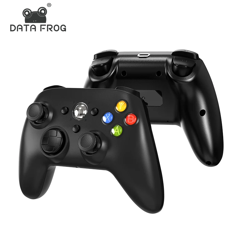 Manette sans fil DATA FROG pour Xbox 360 Slim PC, manette de jeu à double vibration Turbo, ergonomique, manette uniquement ou avec étui