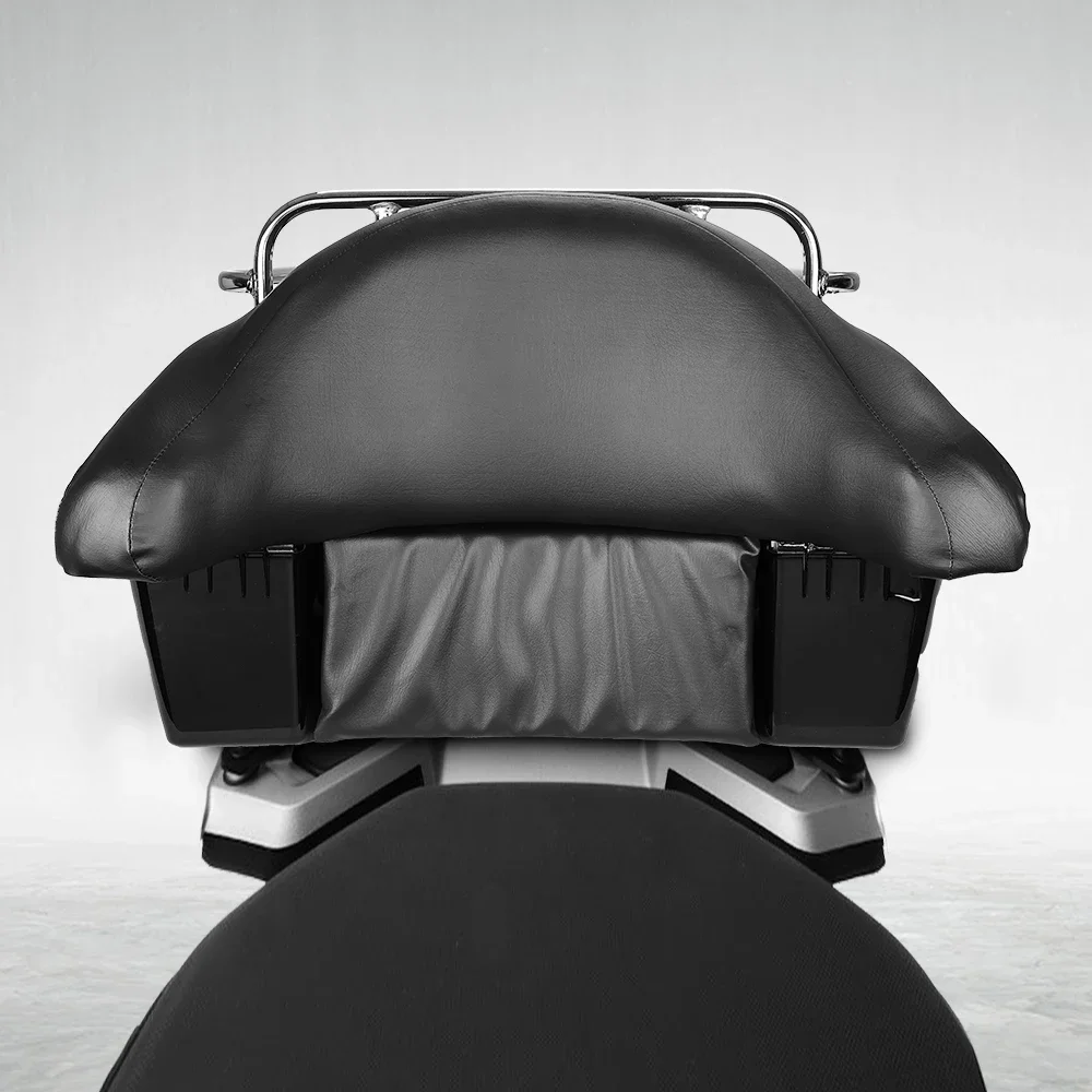 Backrest Pad Scooter Motorbike/48L Universal Motorcycle Trunk Rear Storage Box Tail Luggage Trunk Case Toolbox W
