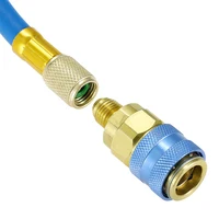 Connecteur à coupleur rapide pour voiture, adaptateurs en laiton, pour climatisation de voiture, réfrigérant, jauge de collecteur AC réglable, R134A 5